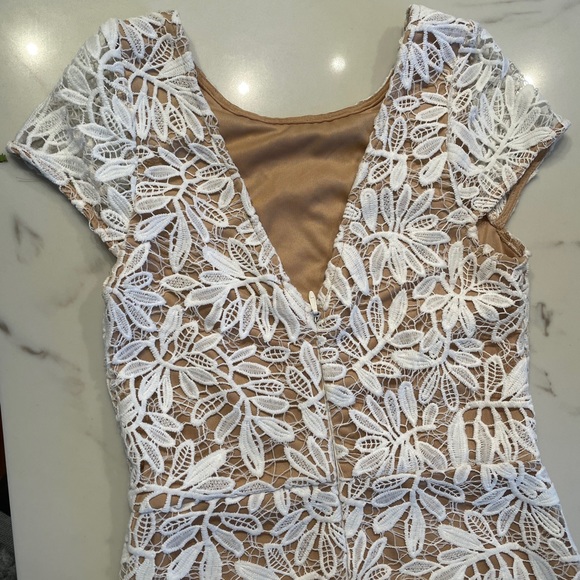 Right Sheer, Right Now White Lace Bodycon Dress - Picture 4 of 5